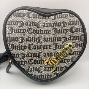 Juicy Couture Black Heart-Shaped Bag with Gold Chain‎ and Logo